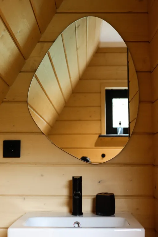 Дом A-frame с видом на реку