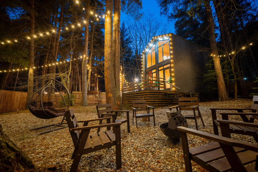 Коттедж на 6-7 человек с частной территорией и джакузи Aspen Bloom