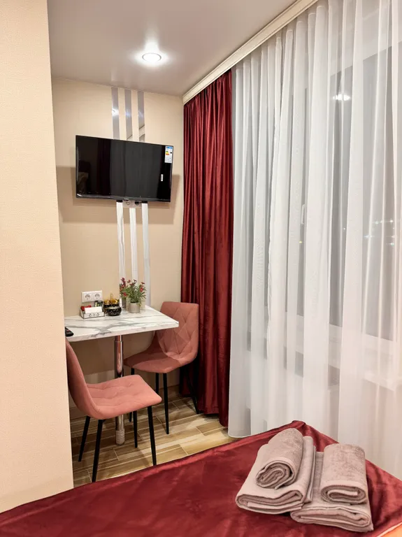 Уютная студия с двуспальной кроватью в Люберцах