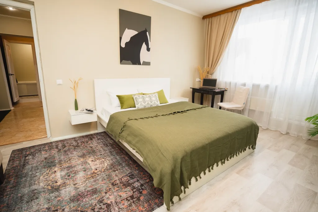 Просторна теплая двухкомнатная квартира с большим смартТВ