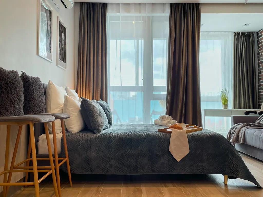 Квартира Улучшенные Loft видовые апартаменты метро ЦСКА 3 мин — Москва