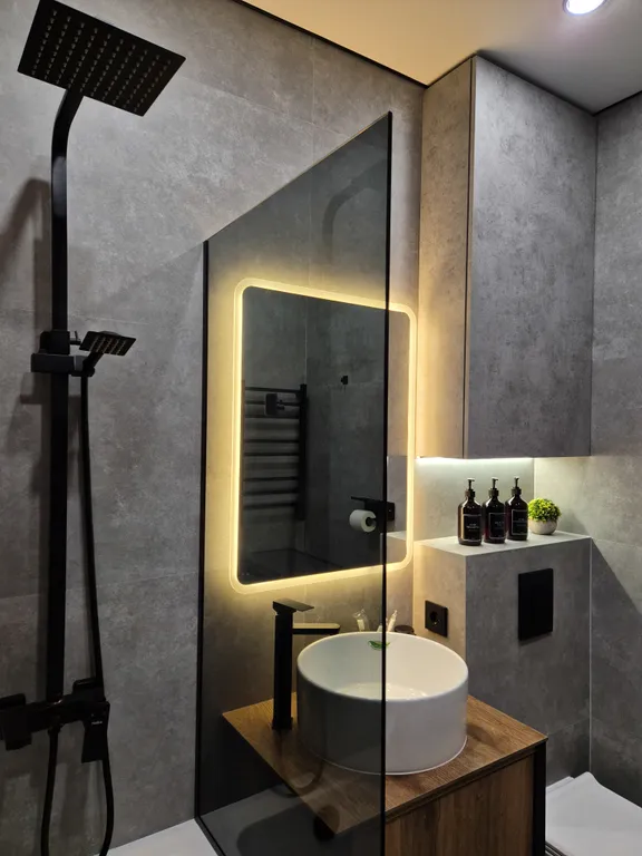 Уютная студия с ванной и прекрасным видом на реку и лес