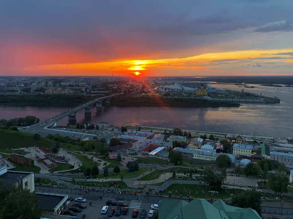 Квартира Квартира Студия skyview с обзором 360’ на город с птичьего полёта — Нижний Новгород