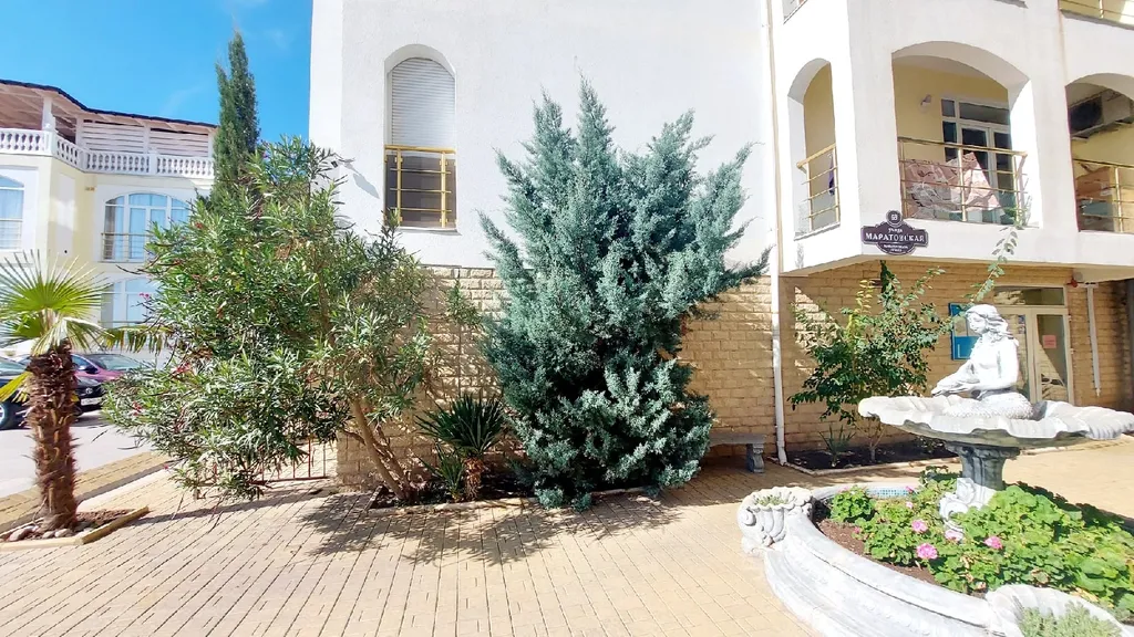 Квартира-студия в ЖК ВиллаДельМар с балконом и видом на море в Гаспре