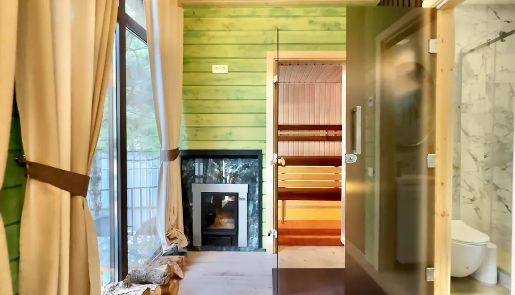 Таунхаус Панда в лесной зоне с подогреваемым бассейном и баней Кореиз