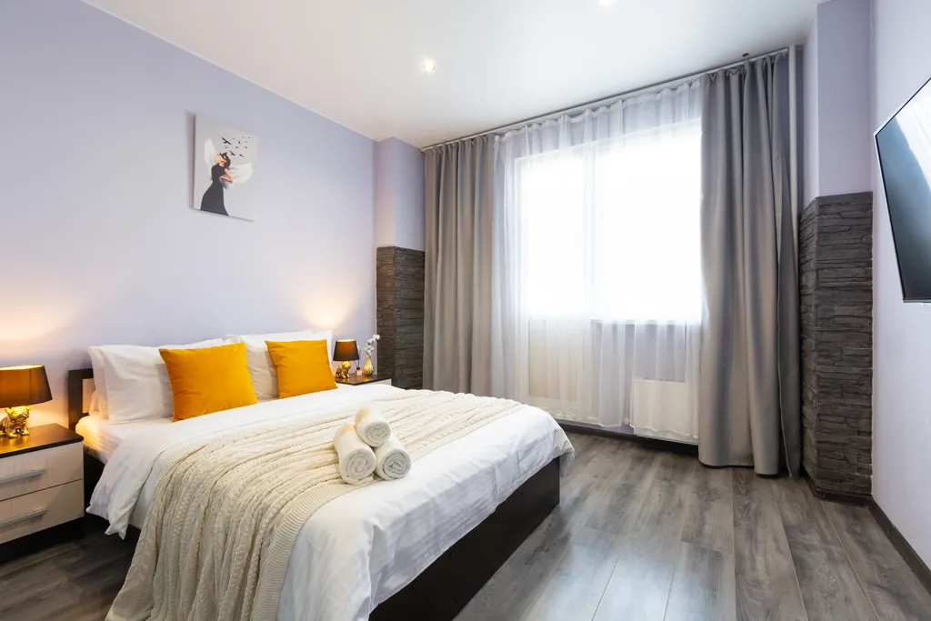 Яркая квартира с видом на заснеженные ветви и искрящийся снег — аренда посуточно в Голубое