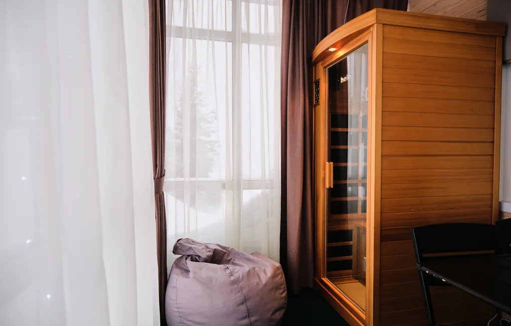 Дом с верандой, камином и сауной - вид на горы