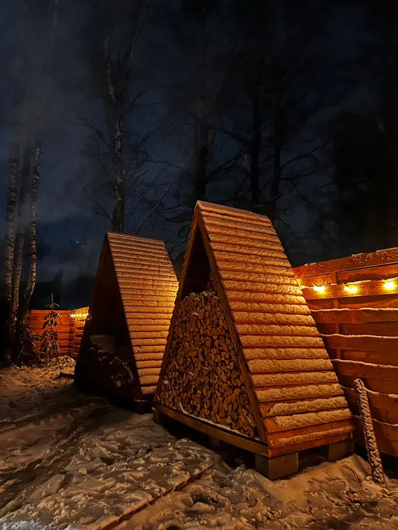 Darhaus домик с чаном в лесу