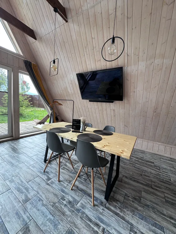 Коттедж Треугольный эко-дом с баней и чаном — Истра