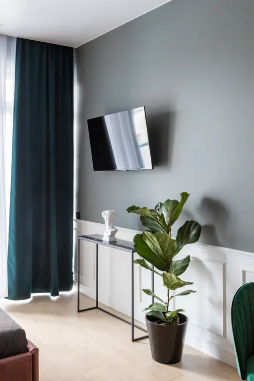 Современная студия с балконом и панорамными окнами у острова Канта