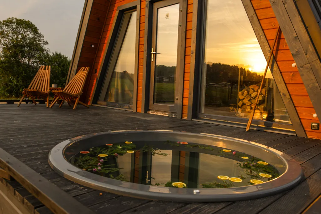 Коттедж Дом Афрейм светлый с подогреваемой купелью Лисичкино — Микли