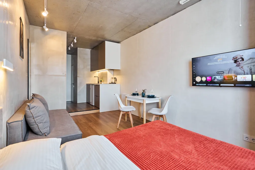 Апартаменты в стиле лофт для семейного отдыха, с проектом для фильмов