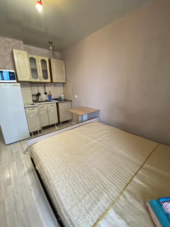 Студия 20кв.м - широкая кровать, стиралка, микроволновка, холодильник