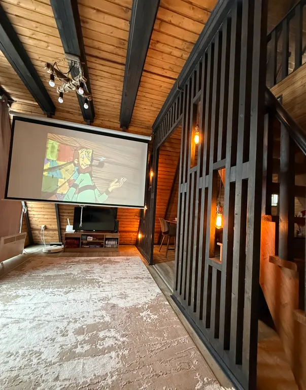 Домик А-фрейм с баней и сибирским чаном