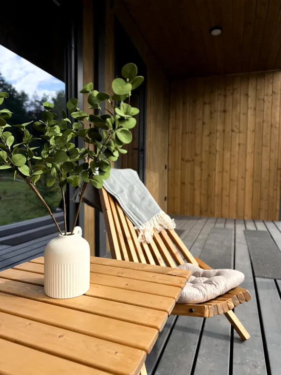 Дом в лесу с сауной в стиле барнхаус