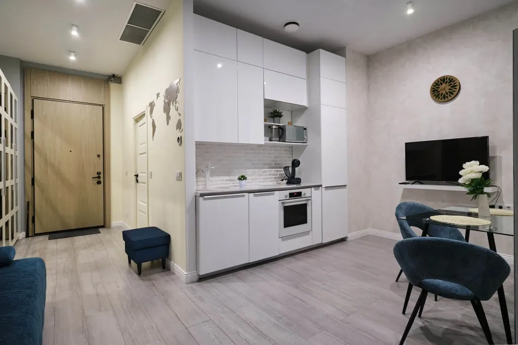 Квартира Квартира Sky City Moscow 51 этаж Уютная студия на 51 этаже с видом на башни! — Москва