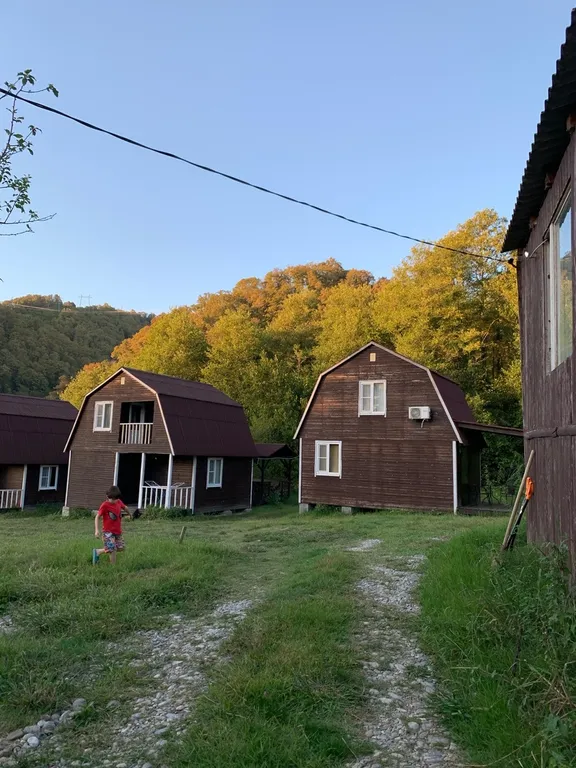 Коттедж Уютные коттеджи в Колхидском лесу на семейной экобазе — Беранда