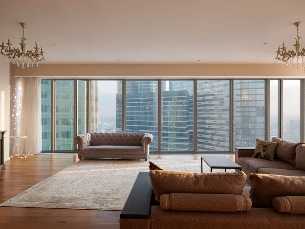 Oko Gudja 29 этаж 100 м2 панорамный вид на город шикарный закат