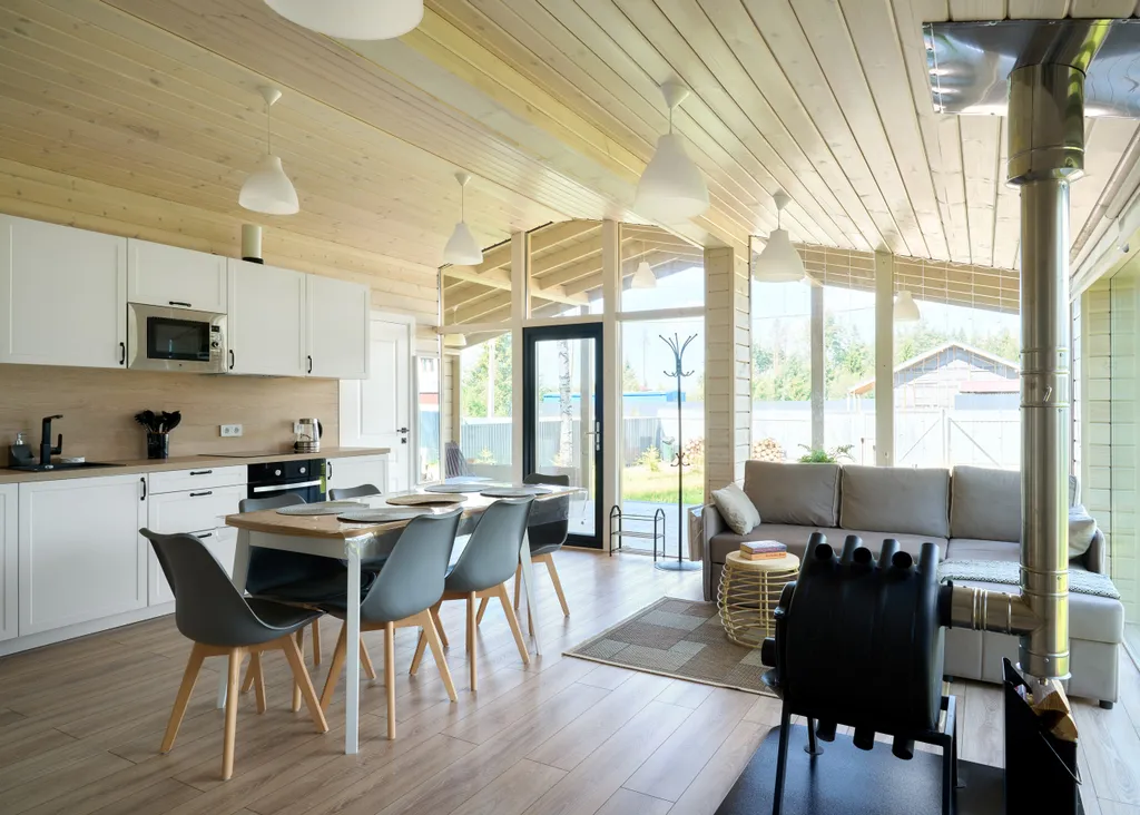 Дом Лахта с  баней на дровах