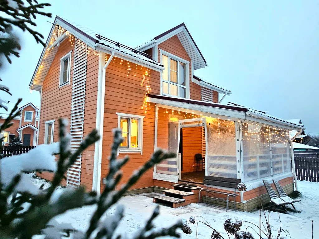 Коттедж с баней на дровах и горячем уличным чаном