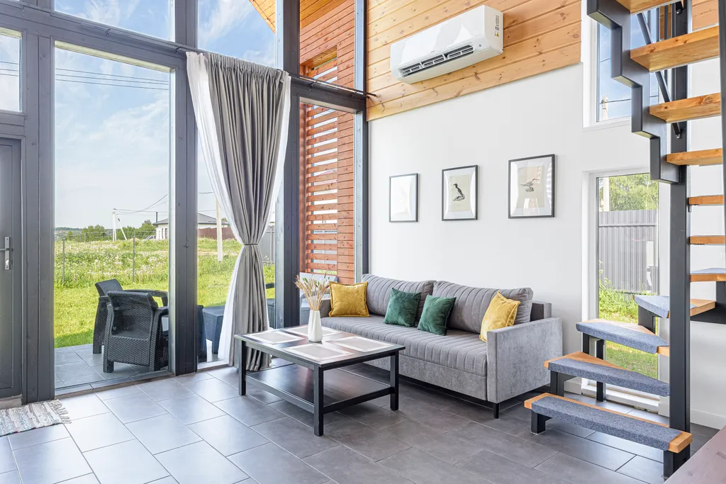 Современный барн с панорамными видами вблизи Сорачан