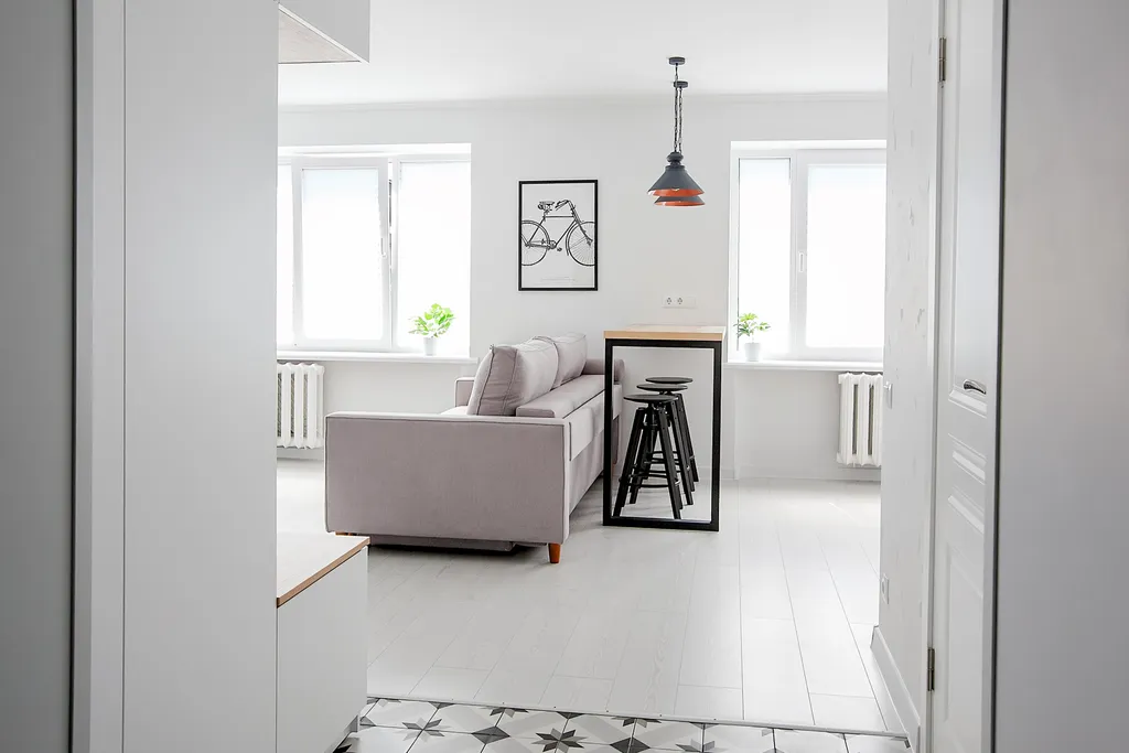 Светлая квартира-студия NINA в скандинавском стиле недалеко от центра