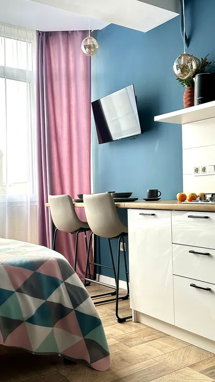 Студия Bayhouse в 200 метрах от метро Б. Момышулы для 2х гостей