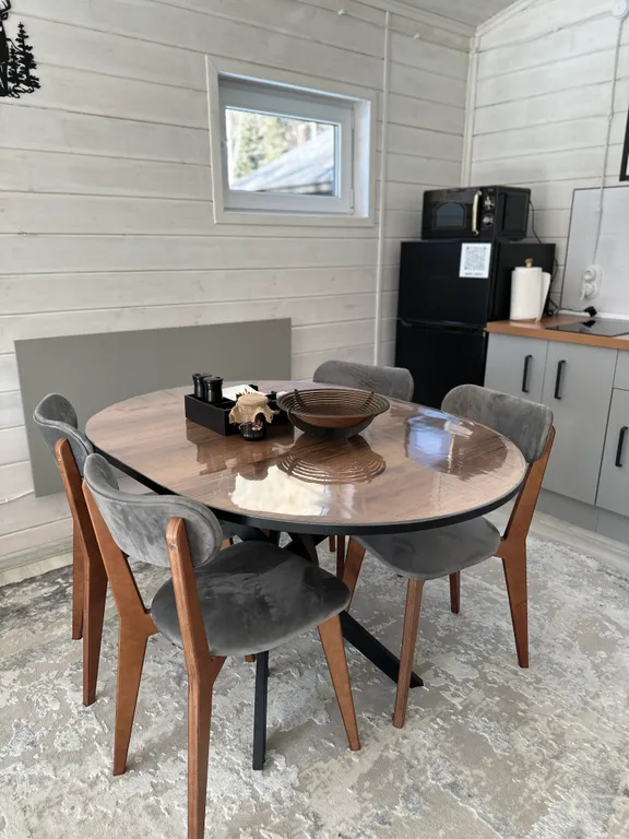 Коттедж Коттедж Уютный барнхаус с большими панорамными окнами — Архыз