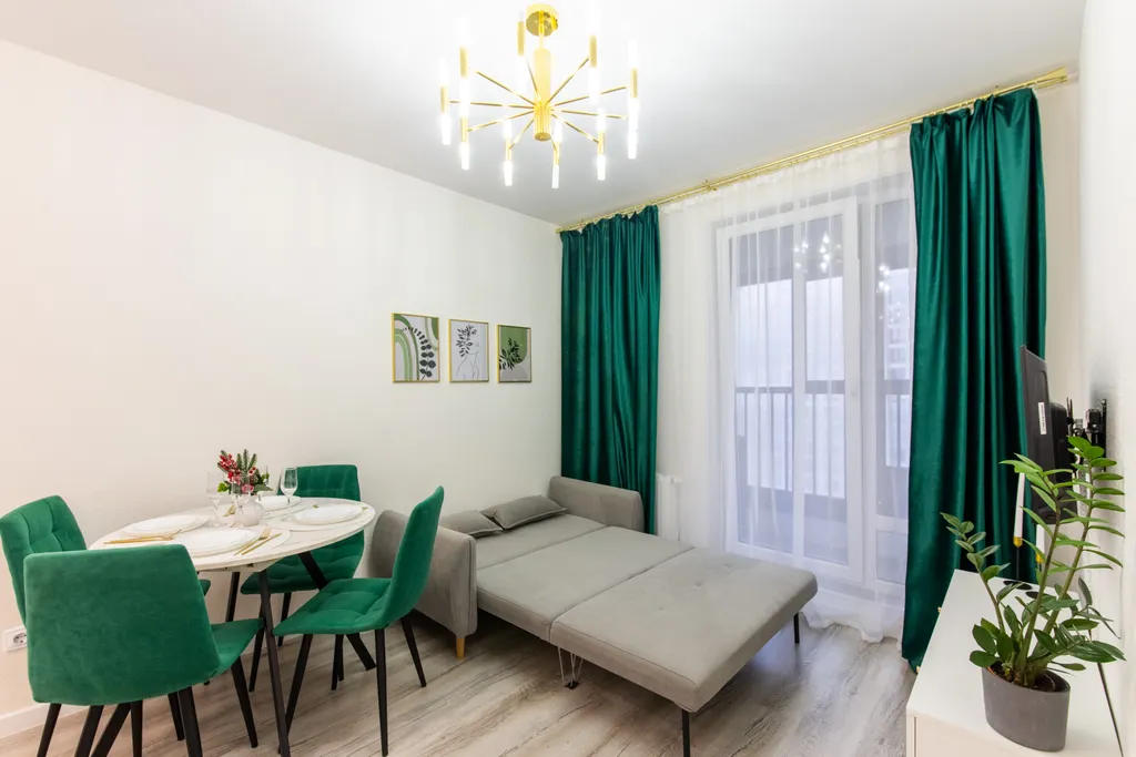 Современная красивая 1-комнатная квартира