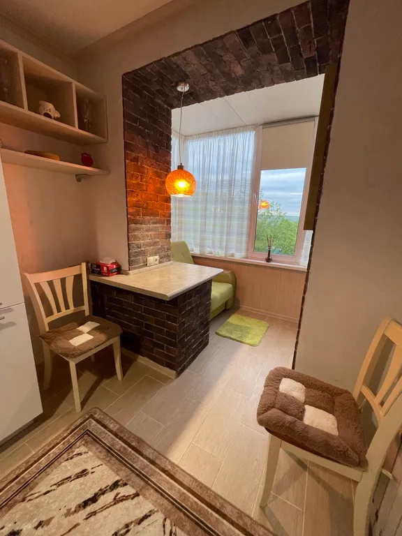 Уютная квартира с проходной лоджией с видом на вулкан