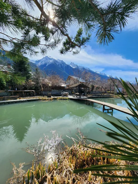 Коттедж Дом с баней и озером — Теберда