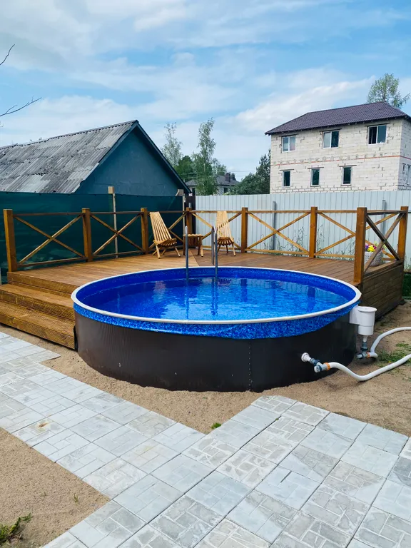 Домик с русской баней на дровах + сибирский банный чан