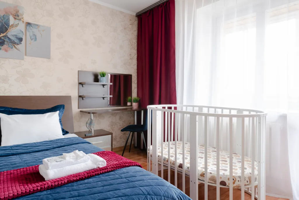 Просторная квартира недалеко от МНТК, с тренажерами, гостиничный сервис