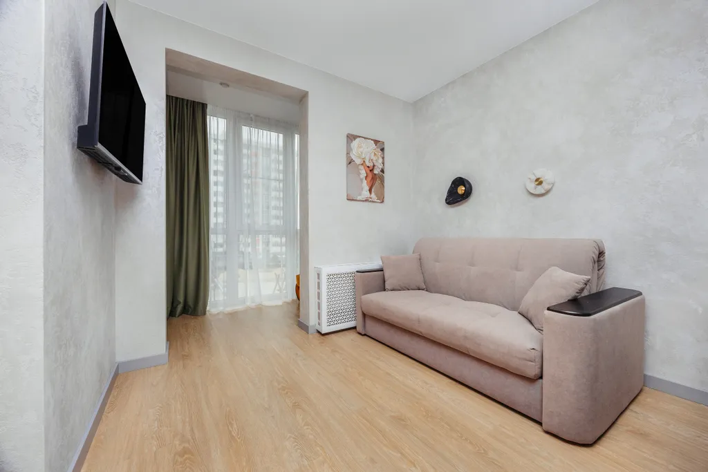 Квартира Квартира Уютная евродвушка в современном ЖК, с закрытой территорией, парковкой — Сириус