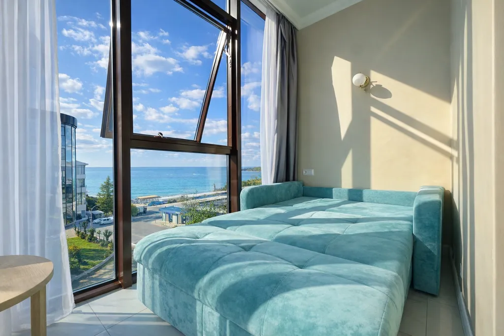 Квартира Люкс с видом на море и реку с балконом — Лазаревское