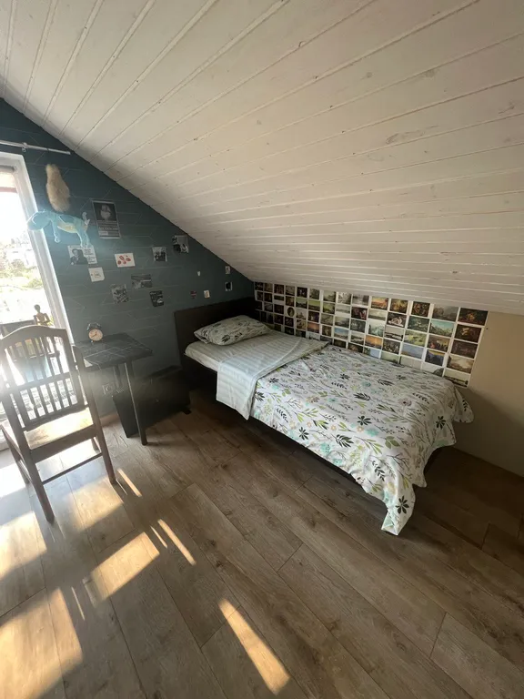 Дом с березовым лесом на участке