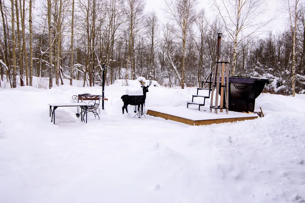 Уютный дом с сауной и чаном на берегу реки
