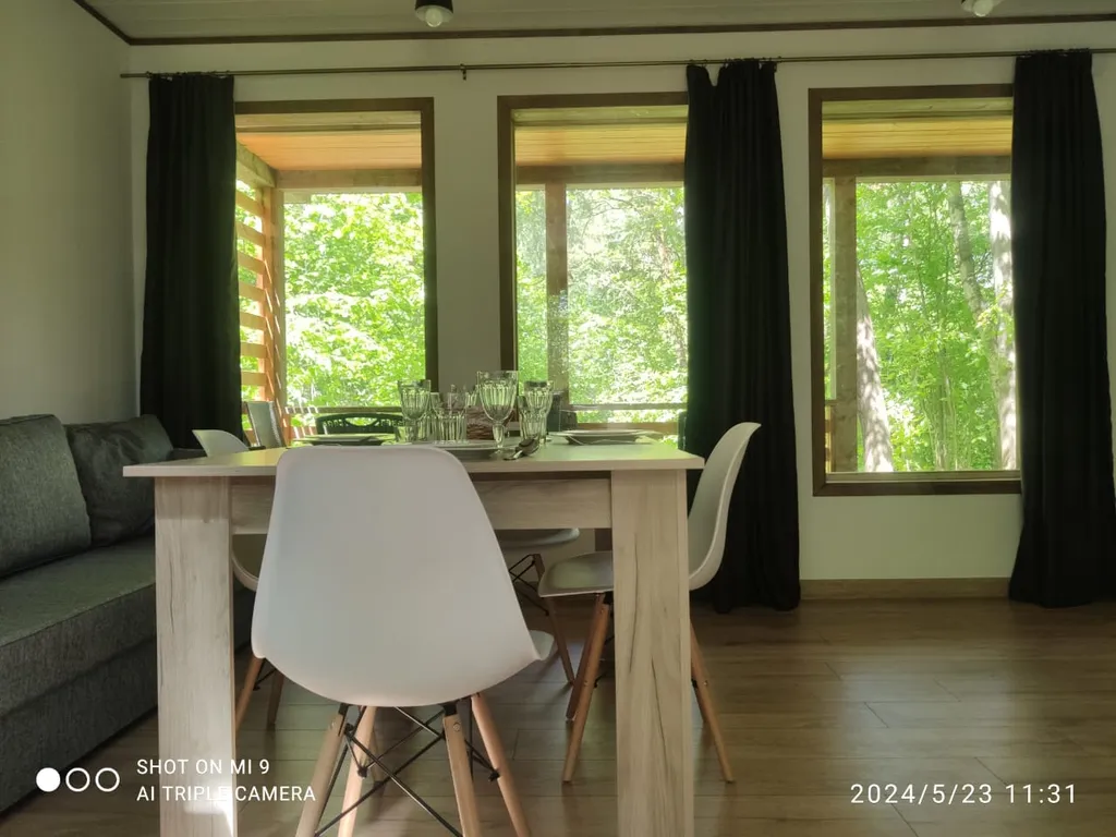 Стильный дом с лесной территорией, недалеко пруд с пляжем