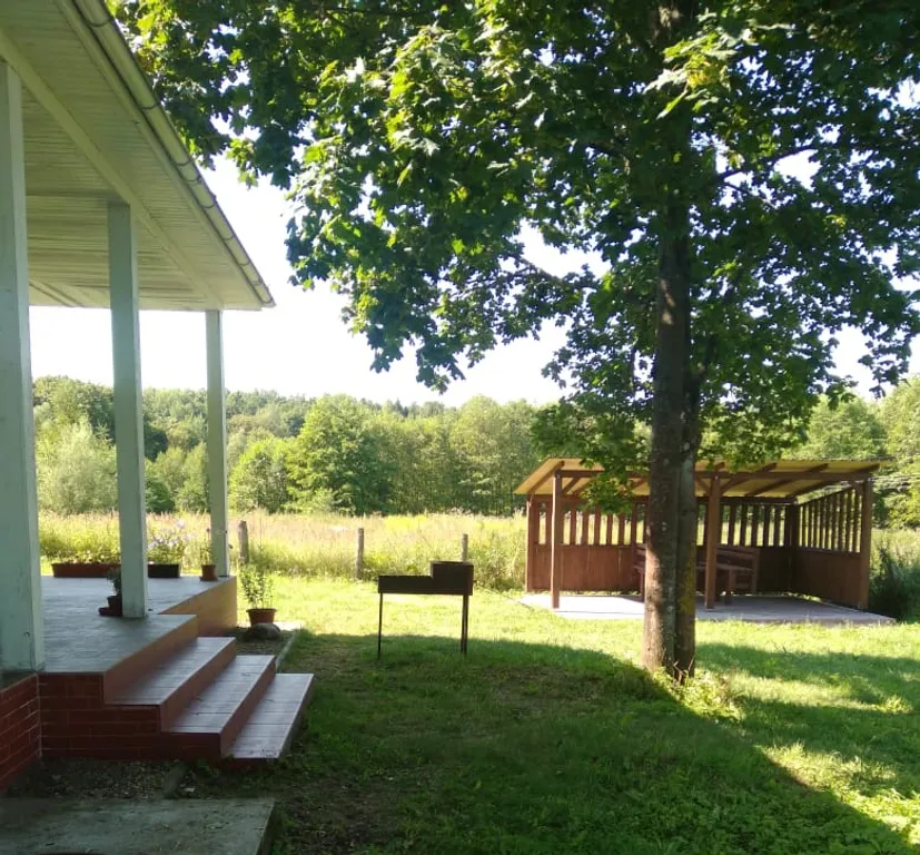 Живописная усадьба в лесу у озера