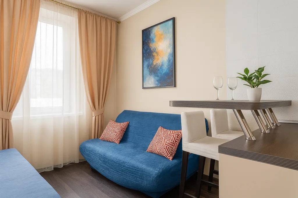 Уютная 1-комнатная квартира ЖК 9/18 возле Ледовой Арены