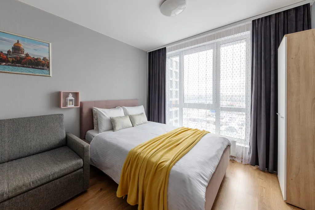 Квартира-пушка, с видом на город у метро парнас