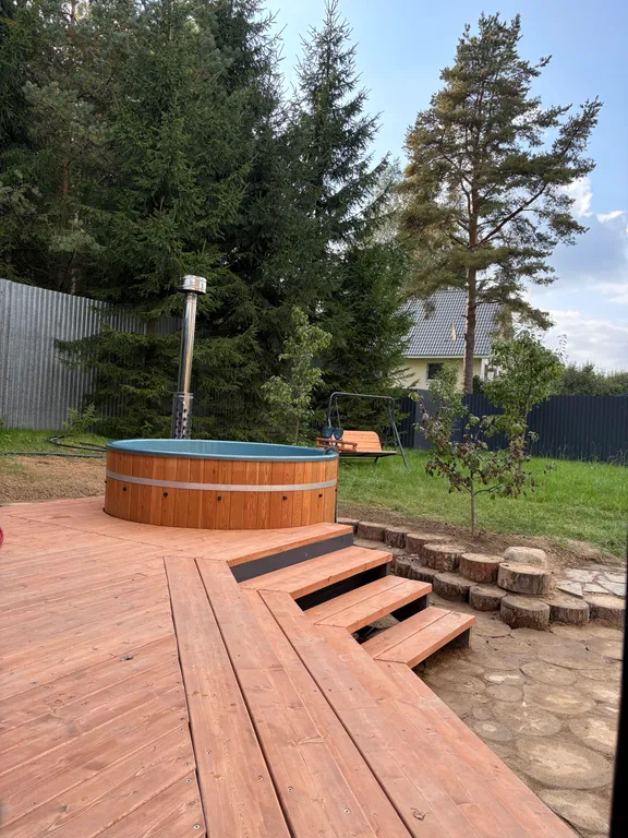 Коттедж Комфортный коттедж с сауной и купелью — Бугры