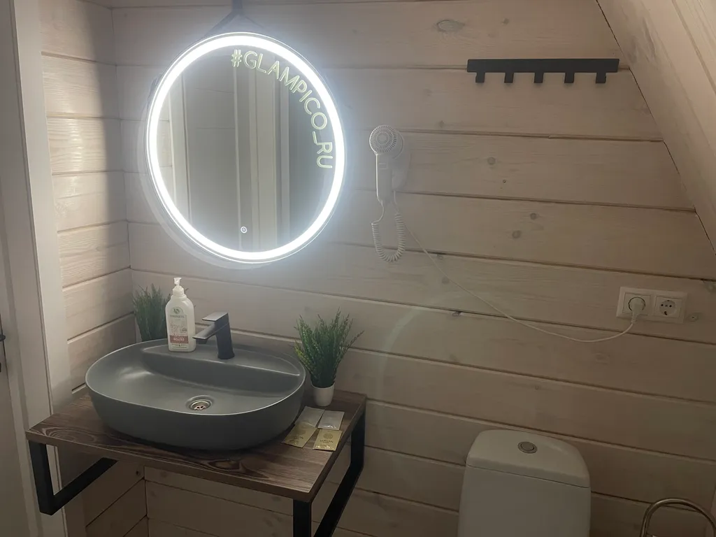 Коттедж Коттедж А-фрейм Клубничный с сибирским банным чаном и баней на дровах — Каблуково