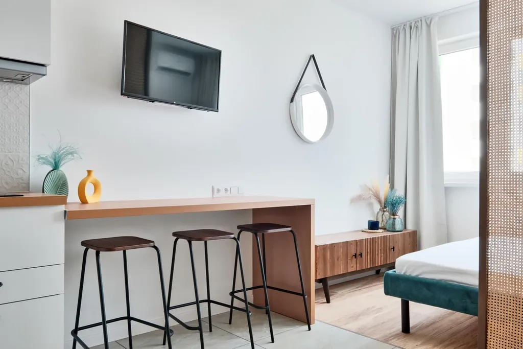 Яркая студия Морент с видом на горы в ЖК Фрукты