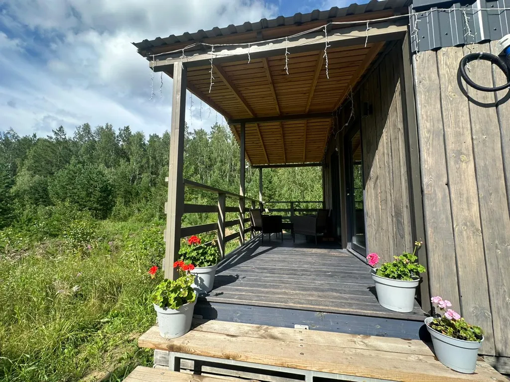 Темный домик на опушке леса