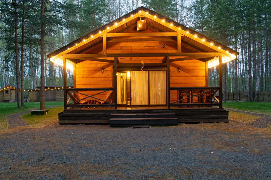 Коттедж Рускеала с сауной и видом на озеро