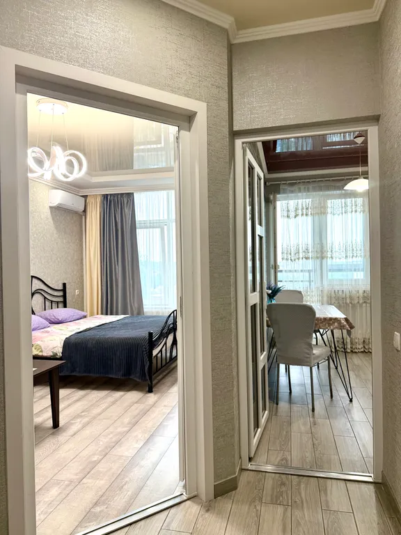 Уютная квартира рядом Ашан, с красивым видом на город