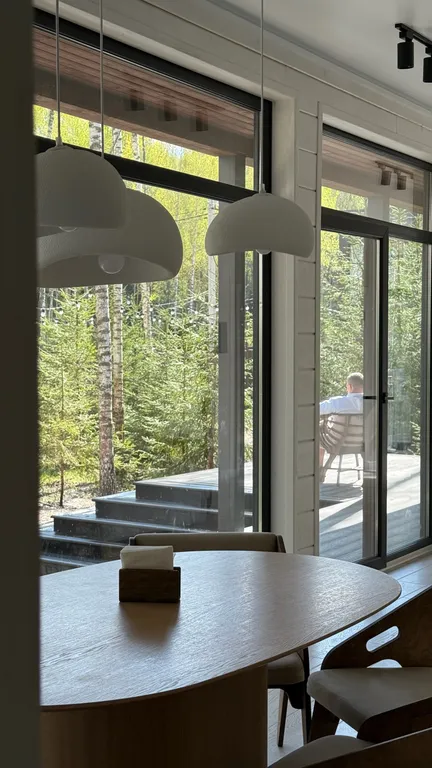 Коттедж Панорамный дом в окружении леса с сауной и чаном — Семеновское