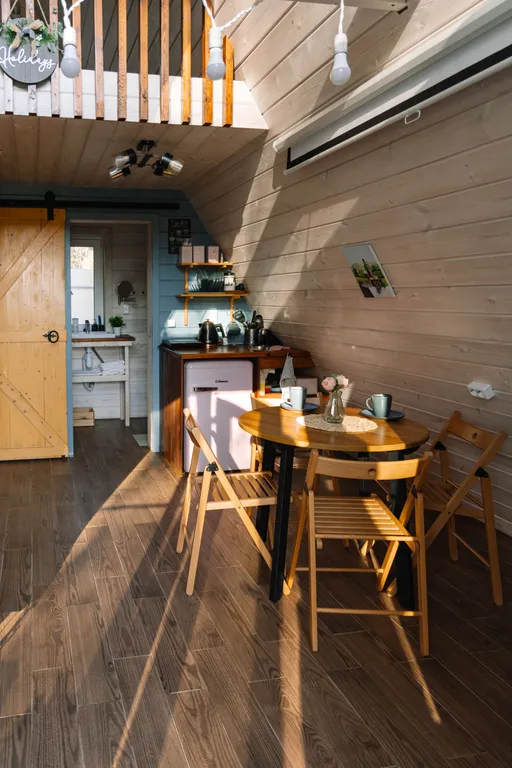 Papino village blue домик рядом с водопадом и лесом