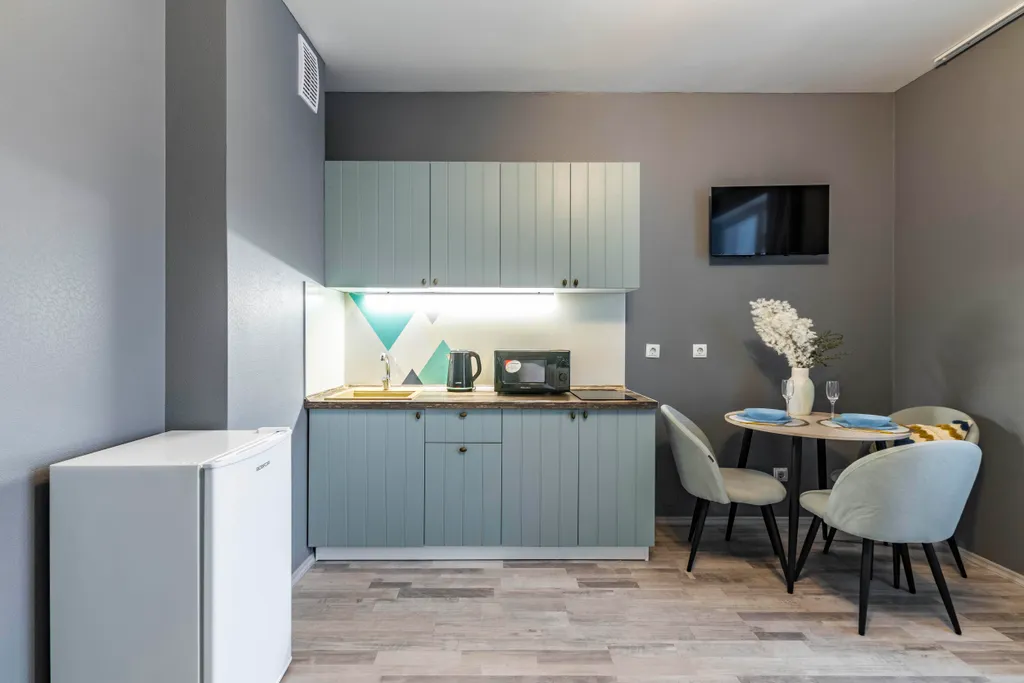 Студия с лоджией для 3 гостей